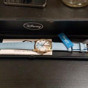 Disney Sky Blue Watch with Gold Accents